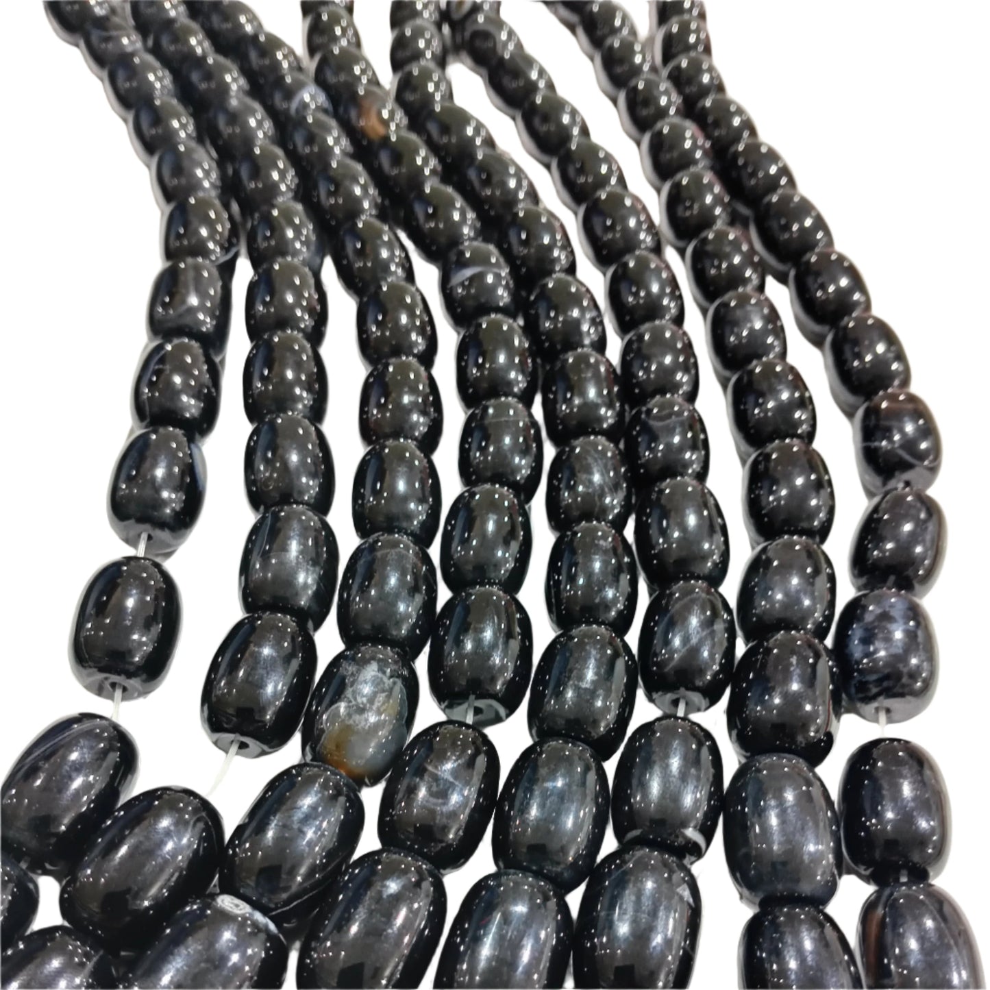 Black Agate Gemstone Beads