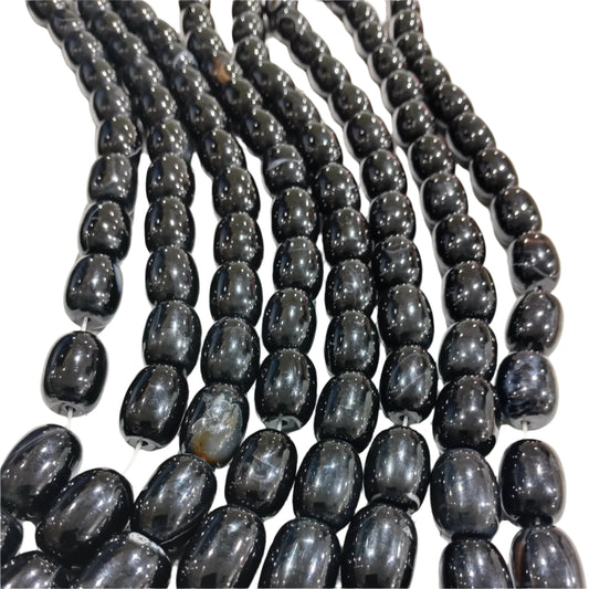 Black Agate Gemstone Beads