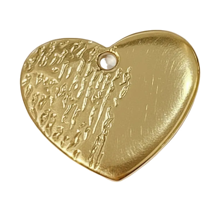 Large Light Gold Heart Pendant