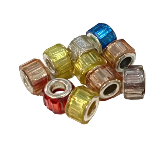 10pc Mix Of European Acrylic Beads