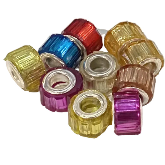 10pc Mix Of European Acrylic Beads