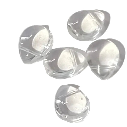 5pc 15mm Teardrop Clear Glass Beads