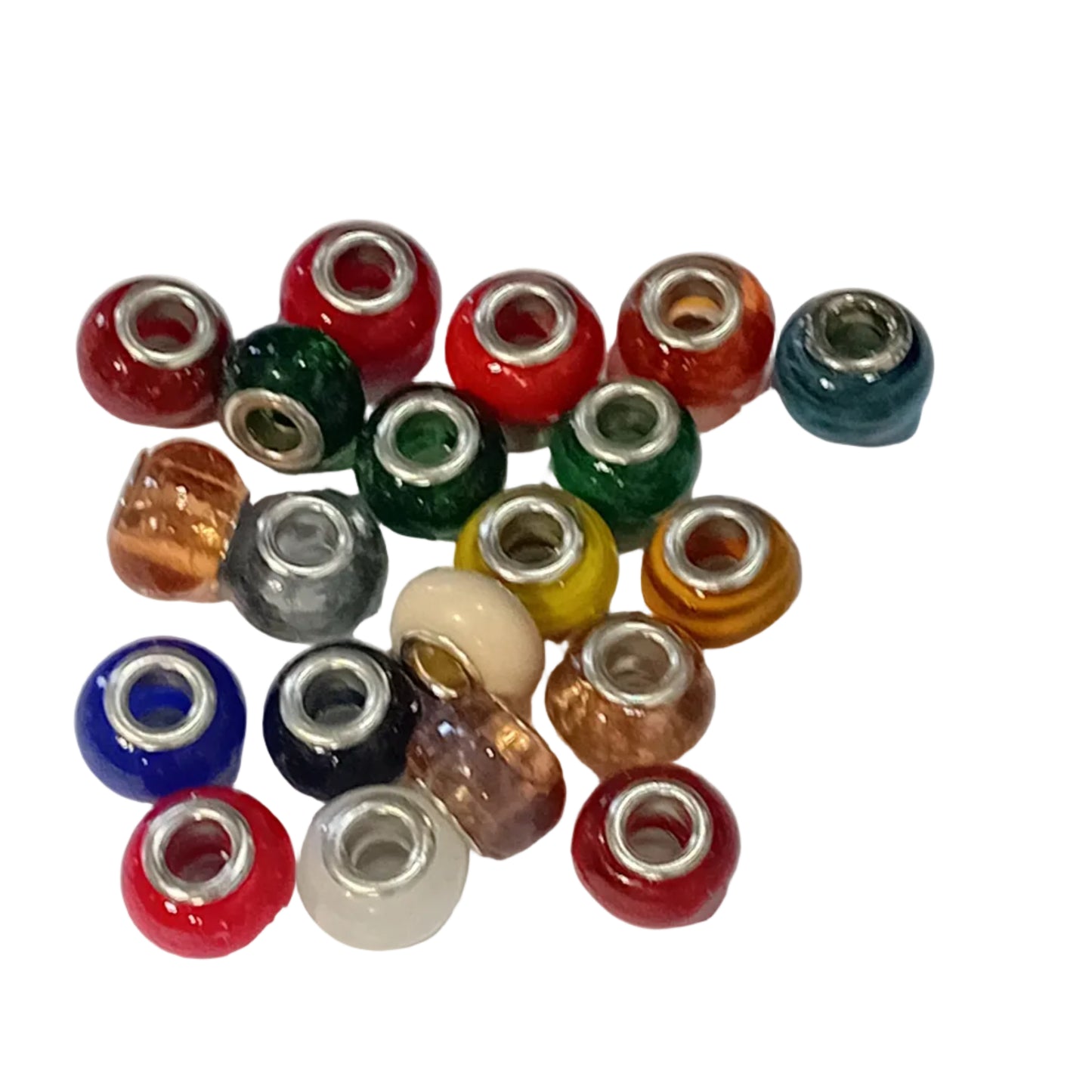 20pc Colourful Mix Of European Beads