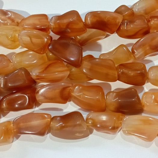 Brown Acrylic Nugget Beads