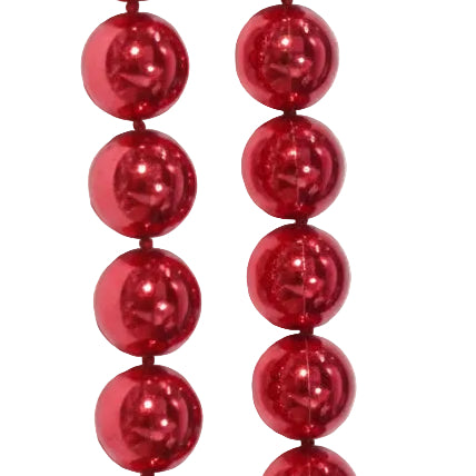 10mm Metallic Red Round Acrylic Beads