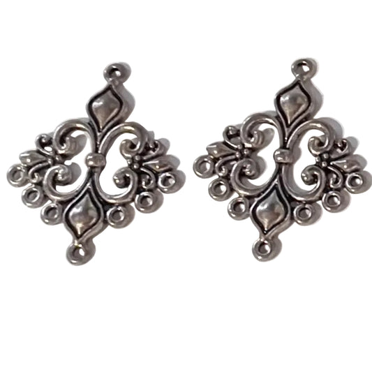 2pc Silver Chandelier Connectors