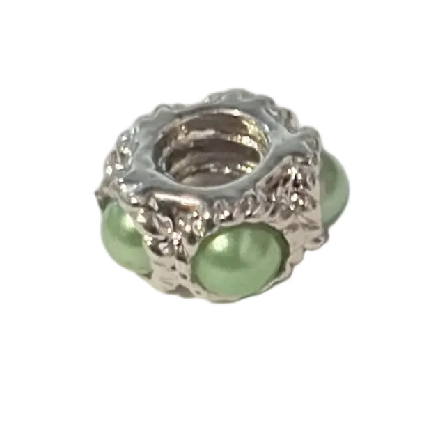 1pc Green Pearl European Charm Bead