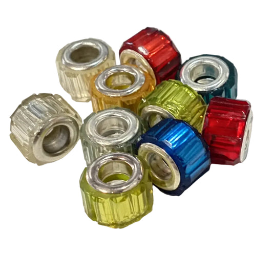 10pc Mix Of European Acrylic Beads