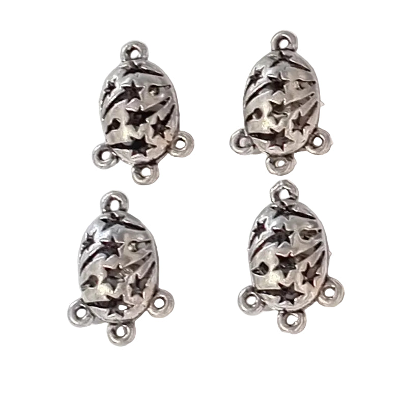4pc Oval connectors With Stars