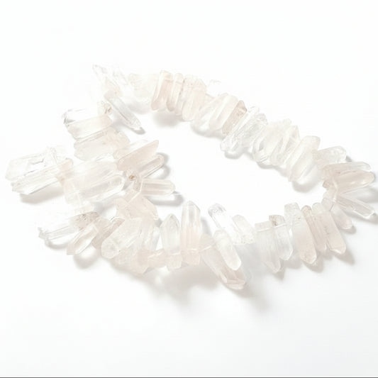 Natural Clear Quartz Point Beads