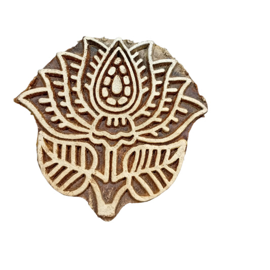**SALE**Lotus Flower Indian Block Stamp