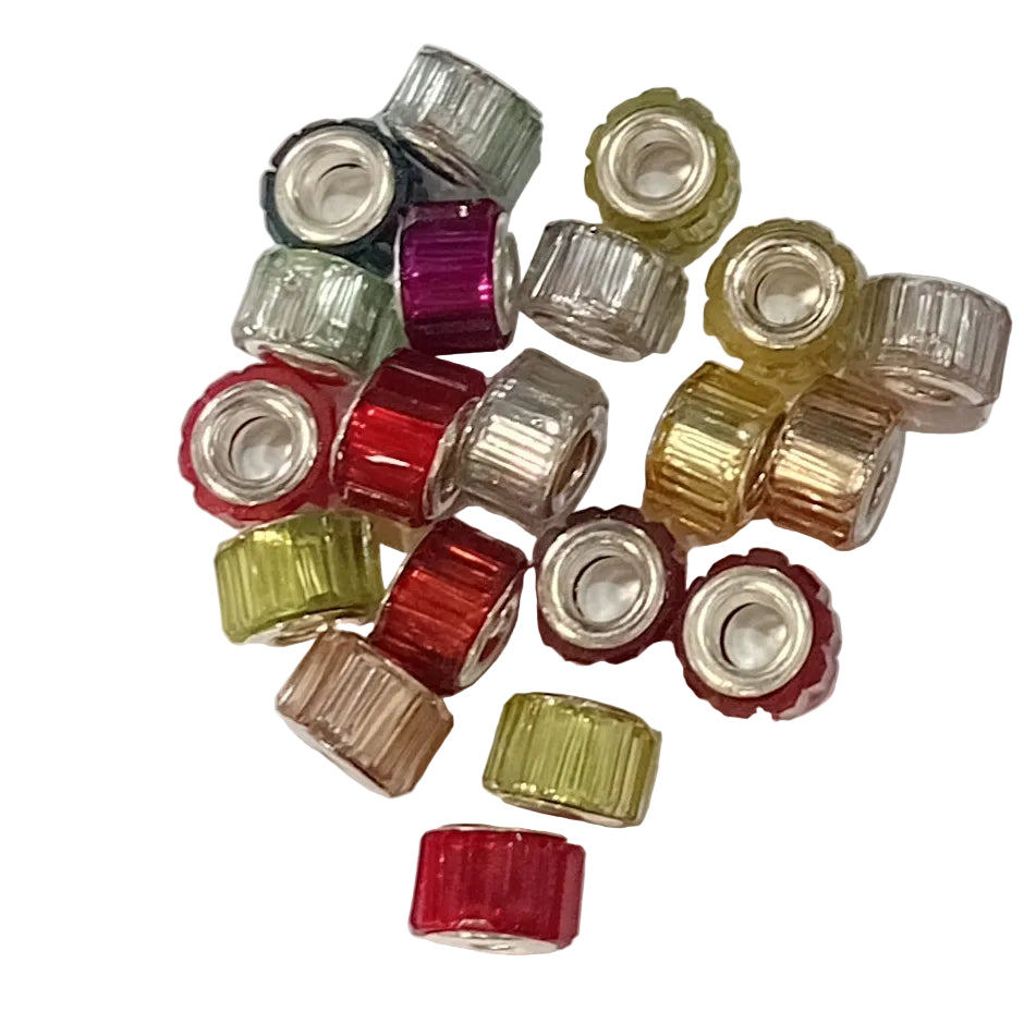 20pc Mix Of European Acrylic Beads
