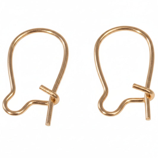 20pc Stainless Steel Light Gold Kidney Ear Wires