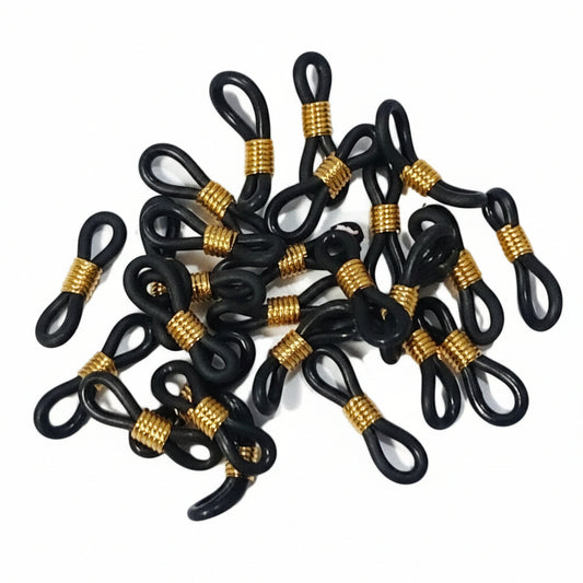 20pc Black 20mm Eye Glass Chain Connectors