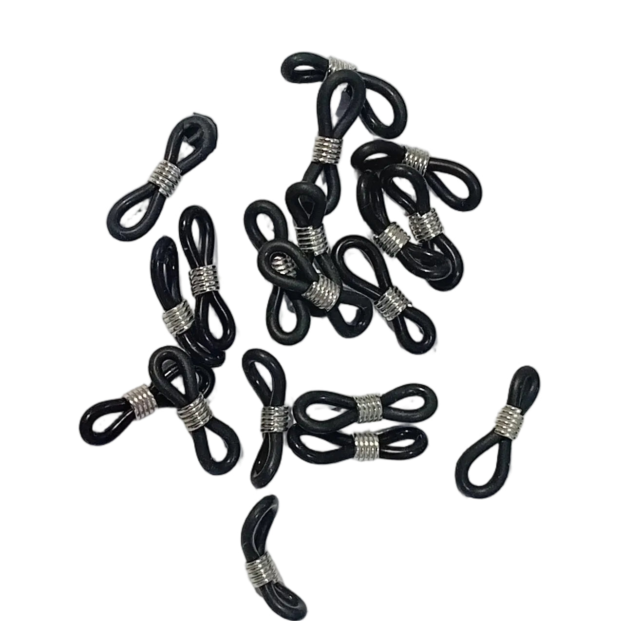 20pc Black 20mm Eye Glass Chain Connectors