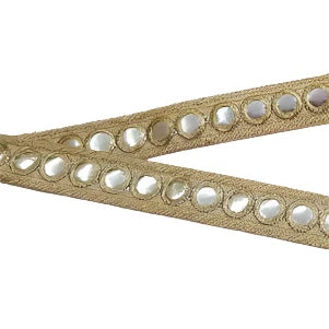 5m Light Gold Trim with Silver Mirrors