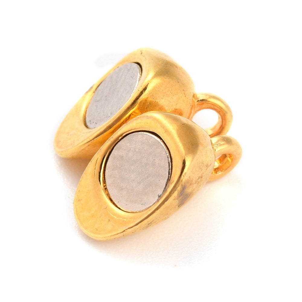 2 Sets Gold Heart Magnetic Clasps