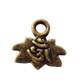 10pc Bronze Ohm Flower Charms