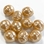 10pc Champagne Pearl Glass Beads