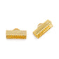 10pc 16mm Golden Ribbon End Crimps