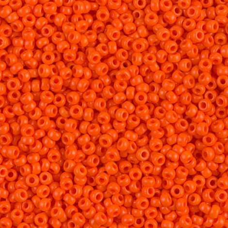 10g 11/0 Miyuki Round Opaque Orange Seed Beads