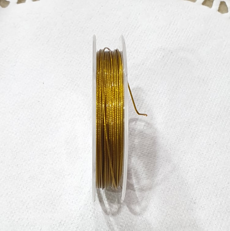 10m Spool Gold Tiger tail