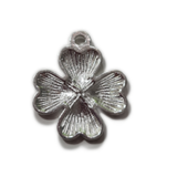 10pc Silver Flower Charms