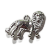 10pc Silver Lion Charms