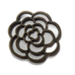 10pc Bronze Open Rose Charm Pendants