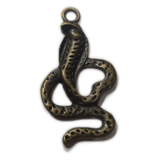 10pc Bronze Cobra Snake Pendants