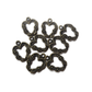 10pc Bronze Flower Heart Charm Pendants