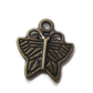 10pc Striped Bronze Butterfly Charms