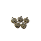 10pc Bronze Made With Love Heart Charms
