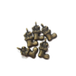 10pc Bronze Santa Sack Charms
