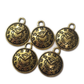 10pc Dark Gold Clock Charms