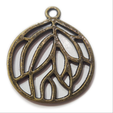 10pc Bronze Tree Charm Pendants