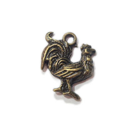 10pc Bronze Chicken Charms