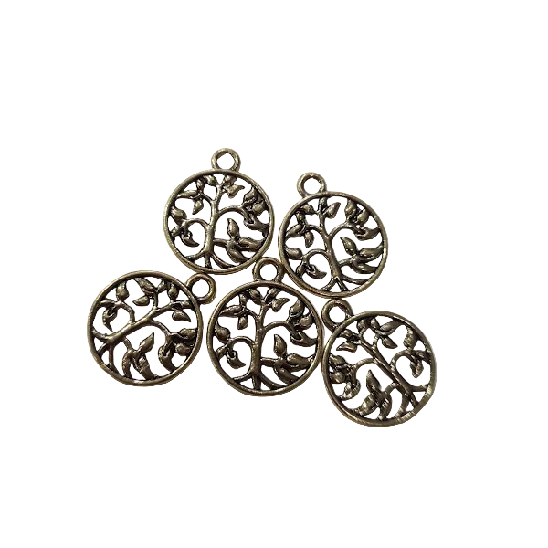 10pc Delicate Gold Tree Of Life Charms