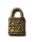 10pc Gold Patterned Padlock Charms