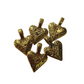 10pc Dark Gold Heart Pendant Charm