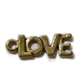 10pc Gold LOVE Charms
