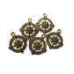 10pc Gold Compass Pendants