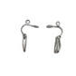 2pc Silver Clip On Earring Components