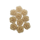 10pc Tan Resin Flower Cabochons