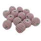 13pc White & Pink Beaded Kashmiri Beads