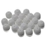 LAST1! 20pc Czech White Rondelle Beads