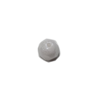 LAST1! 20pc Czech Shiny White Rondelle Beads