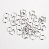 50pc 10mm Platinum Silver Jump Rings