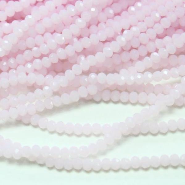 Pink Crystal Rondelles Approx 145 beads