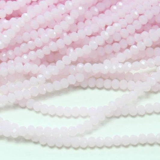 Pink Crystal Rondelles Approx 145 beads